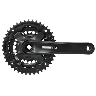VOLANTE FC-TY501, FOR REAR 6/7/8-SPEED, 170MM, 42X34X24T W/O CG, W/CRANK FIXING BOLT, BLACK, IND.PAC 2