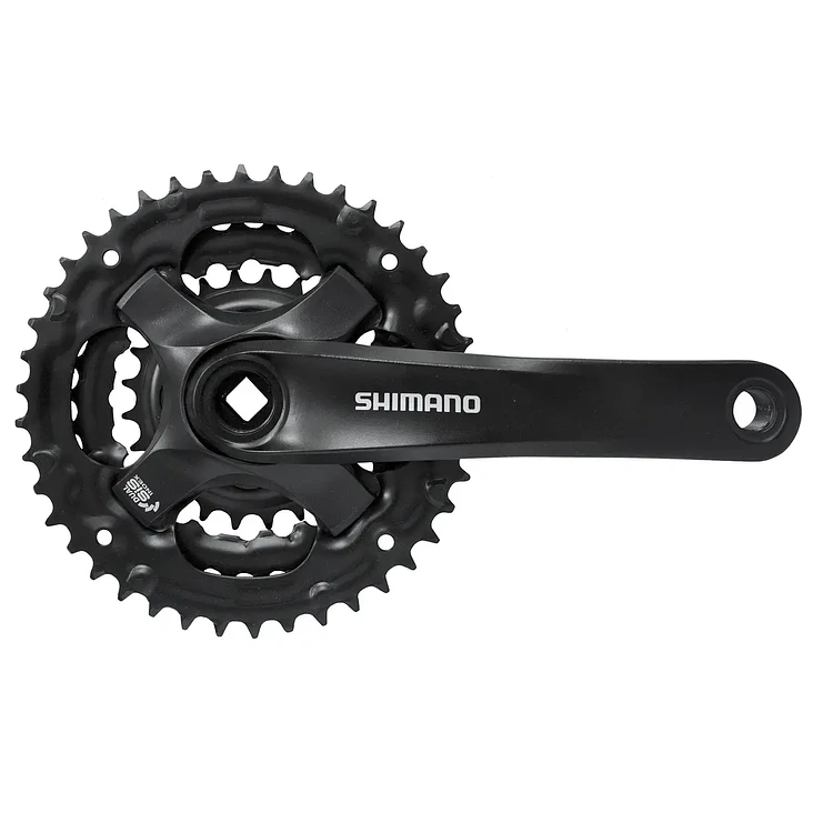 VOLANTE FC-TY501, FOR REAR 6/7/8-SPEED, 170MM, 42X34X24T W/O CG, W/CRANK FIXING BOLT, BLACK, IND.PAC 2