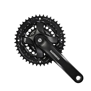 VOLANTE FC-TY501, FOR REAR 6/7/8-SPEED, 170MM, 42X34X24T W/O CG, W/CRANK FIXING BOLT, BLACK, IND.PAC 1