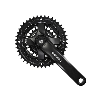 VOLANTE FC-TY501, FOR REAR 6/7/8-SPEED, 170MM, 42X34X24T W/O CG, W/CRANK FIXING BOLT, BLACK, IND.PAC 1