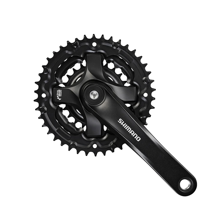 VOLANTE FC-TY501, FOR REAR 6/7/8-SPEED, 170MM, 42X34X24T W/O CG, W/CRANK FIXING BOLT, BLACK, IND.PAC 1