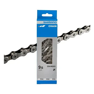 CADENA SHIMANO 9V. CN-HG53 DEORE SHIMANO (116L) W/O END PIN, AMPULE TYPE CONNECT PIN X1 IND. PACK EC