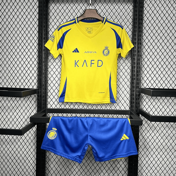 Kit Criança Al-Nassr FC Principal 2024/25 (Ronaldo) 1