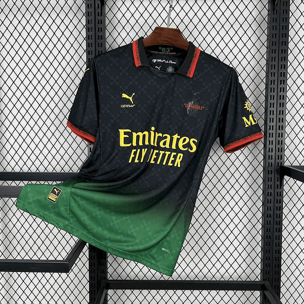 Camisola AC Milan X Off-White (PRETO) 24/25  1