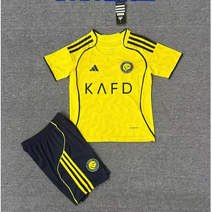 Kit Criança Al-Nassr FC Home 2025/26 (Ronaldo)