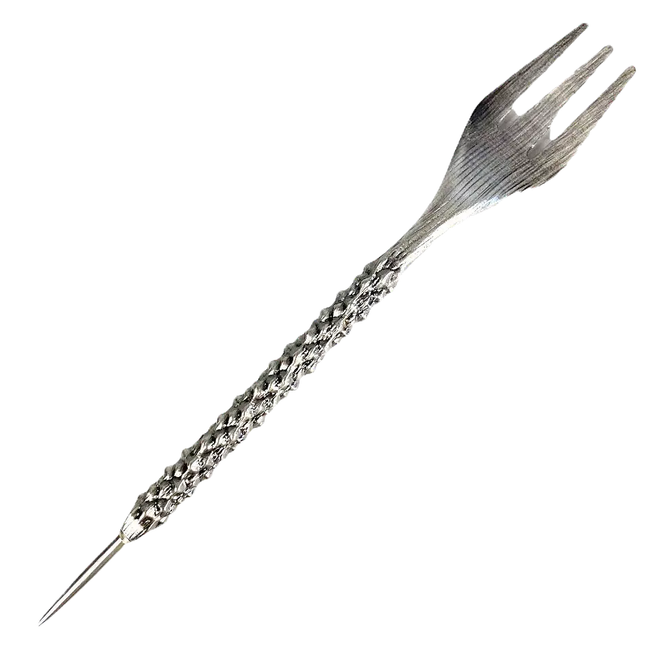 TENEDOR PUNZON FORJADO PLATA 1