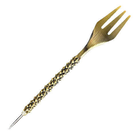 TENEDOR PUNZON FORJADO ORO
