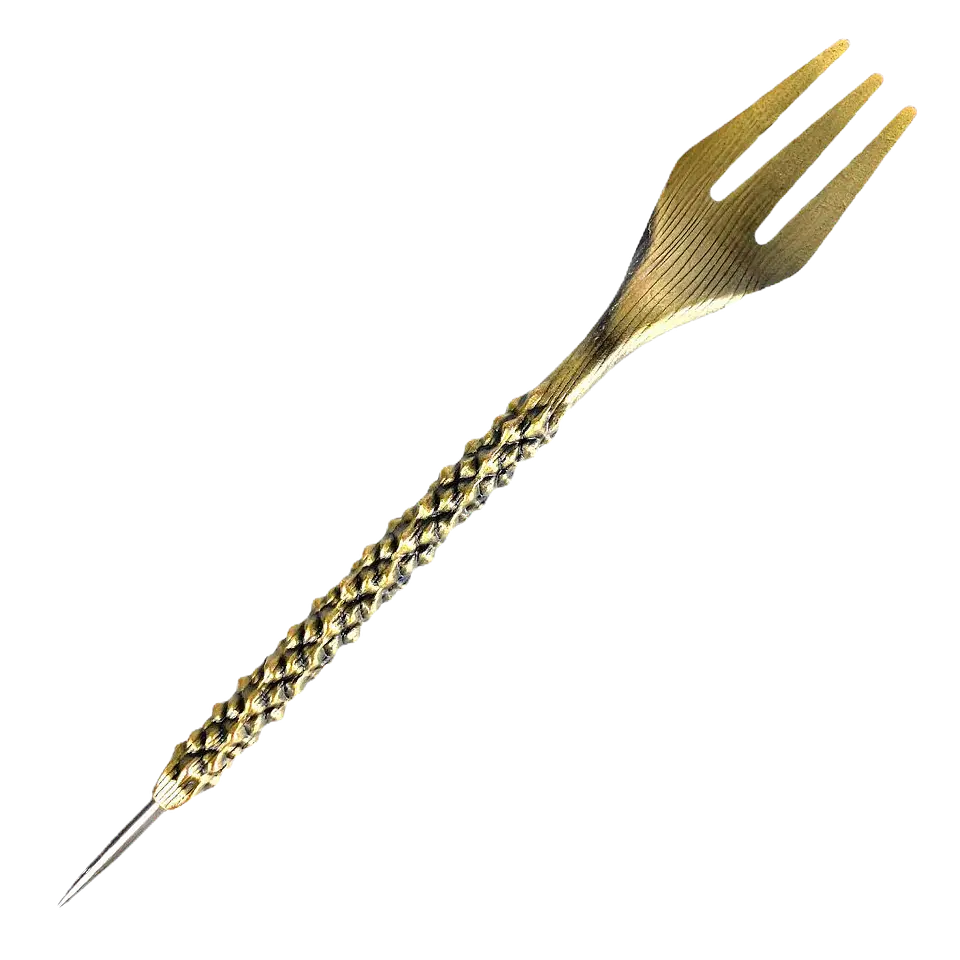 TENEDOR PUNZON FORJADO ORO 1