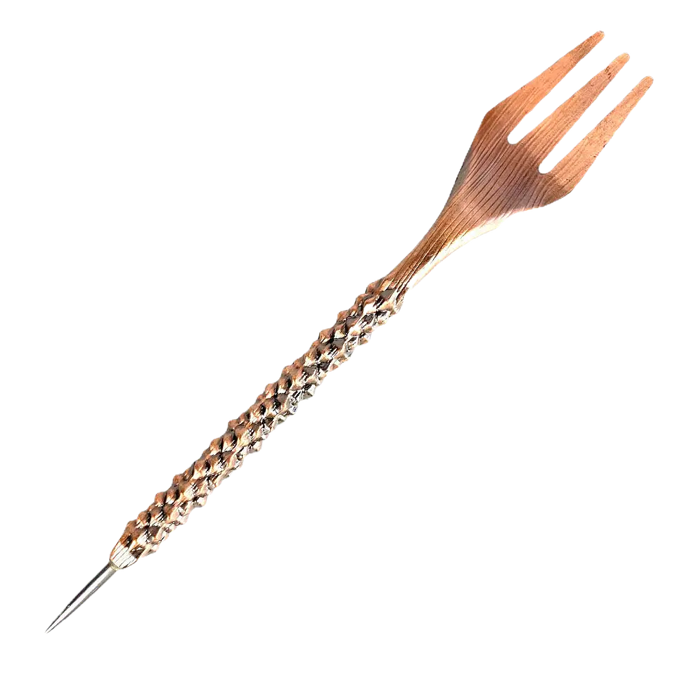 TENEDOR PUNZON FORJADO BRONCE 1