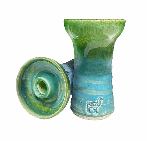 CAZOLETA ALPACA  SURI GREEN BLUE