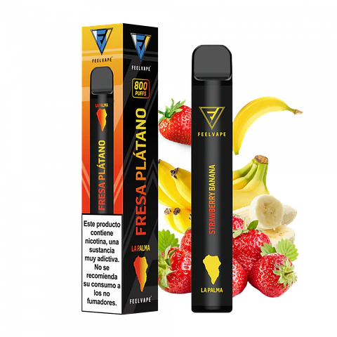 POD DESECHABLE FEELVAPE PRO 800 FRESA Y PLATANO