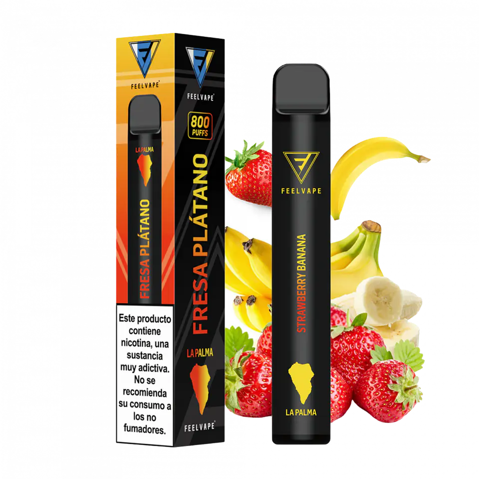 POD DESECHABLE FEELVAPE PRO 800 FRESA Y PLATANO 1