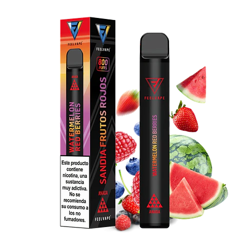POD DESECHABLE FEELVAPE PRO 800 SANDIA Y FRUTOS ROJOS