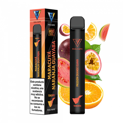 POD DESECHABLE FEELVAPE PRO 800 MARACUYA,NARANJA Y GUAYABA