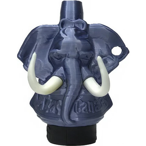 BOQUILLA 3D ELEFANTE AZUL METAL