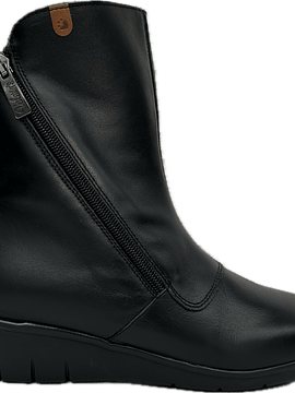 Botim cunha meio cano fecho e elástico conforto 