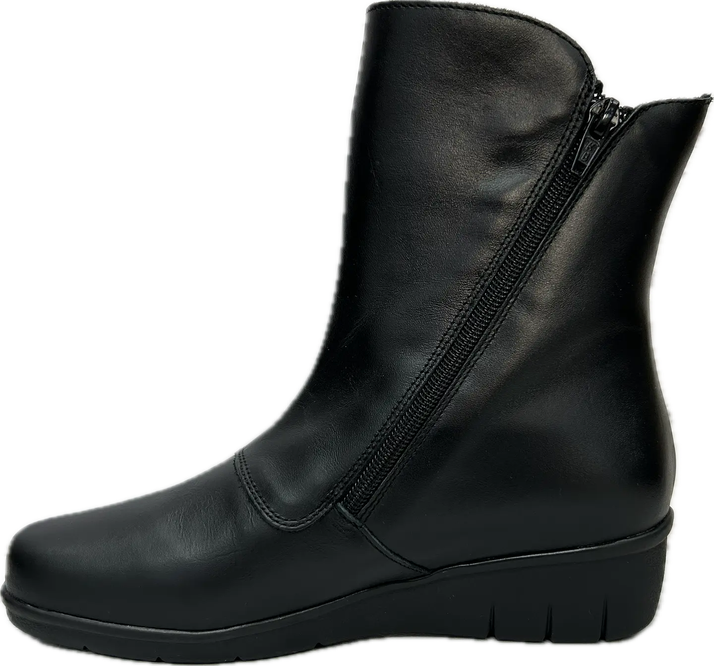 Botim cunha meio cano fecho e elástico conforto  2