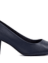 Sapato PROF liso bicudo salto médio conforto AZUL