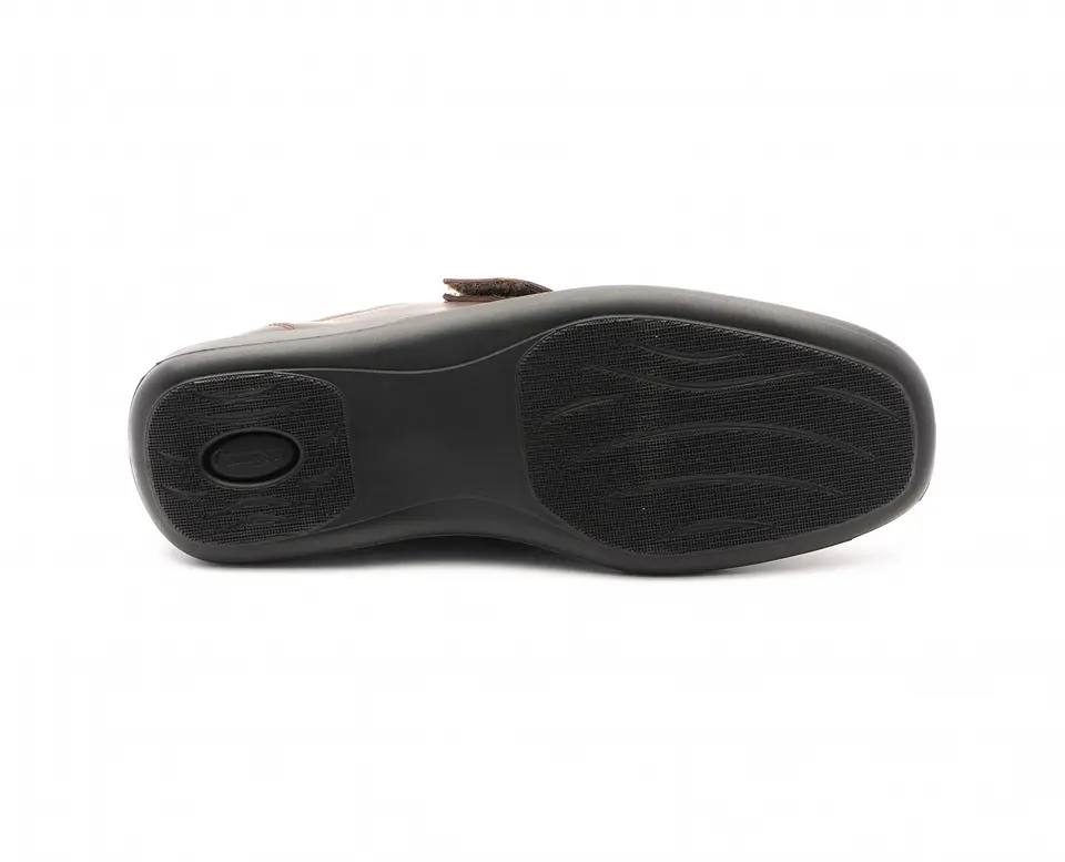 Sapato PROF velcro raso conforto STRETCH PINK PRETO 2