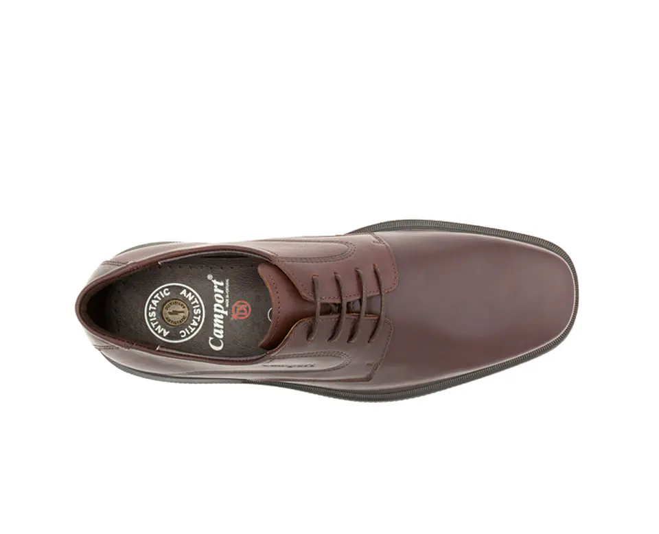 Sapato PROF liso atacadores ANTISTATIC CASTANHO 2