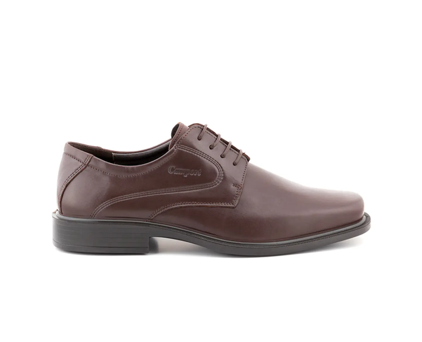 Sapato PROF liso atacadores ANTISTATIC CASTANHO 3