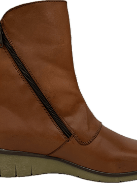 Botim cunha meio cano fecho e elástico conforto 