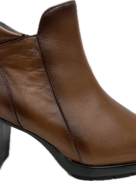 Botim salto médio zip conforto 