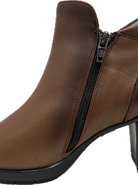 Botim salto médio zip conforto 