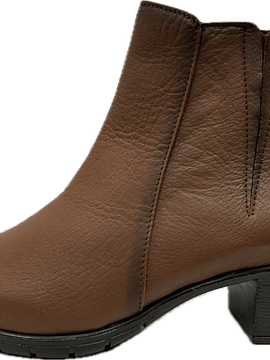 Botim salto zip elástico conforto  