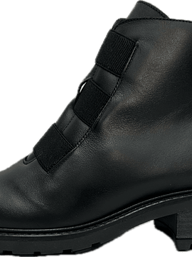 Bota salto zip elásticos conforto 