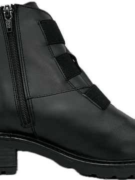 Bota salto zip elásticos conforto 