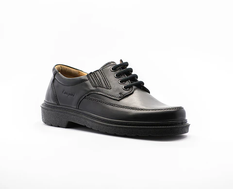 Sapato atacadores elásticos CONFORT Preto