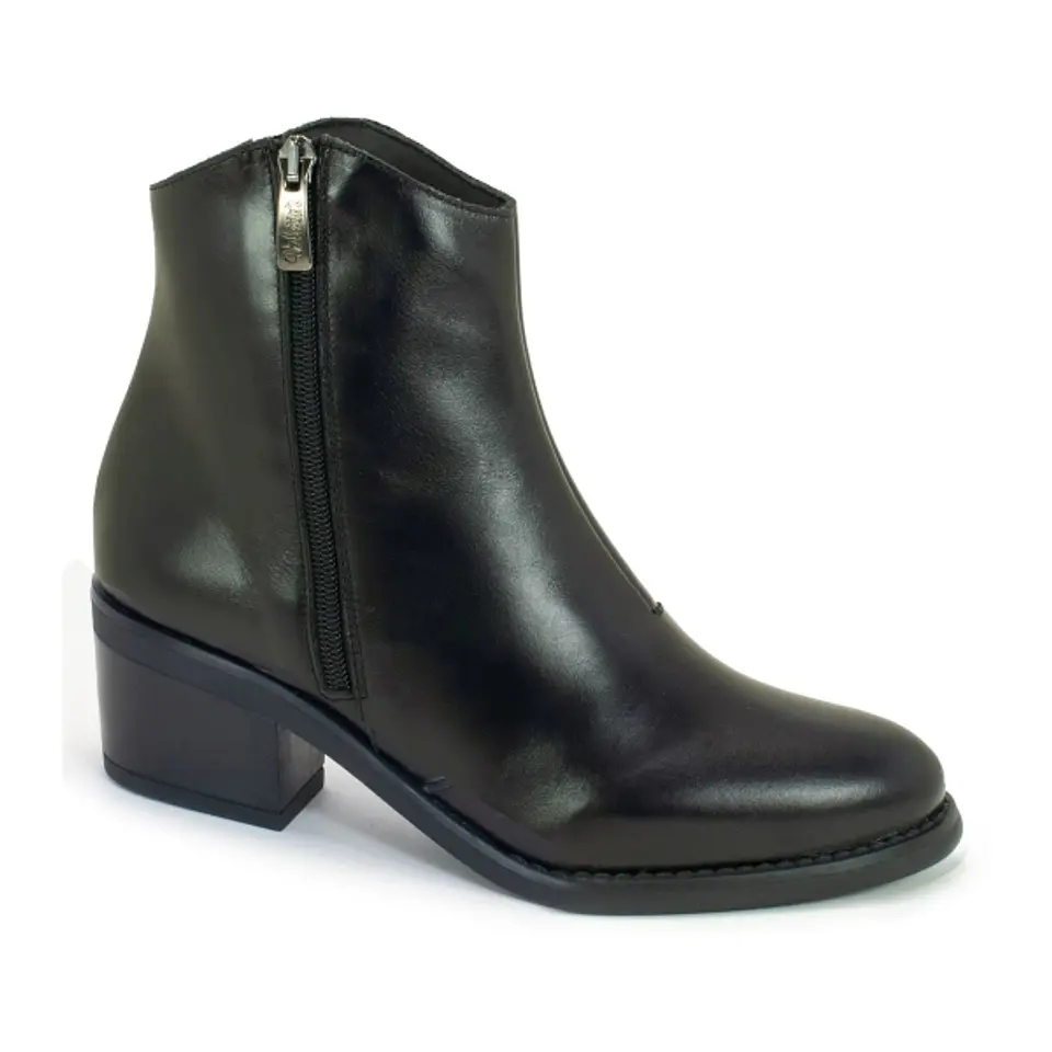 Botim Texano salto zip conforto 1