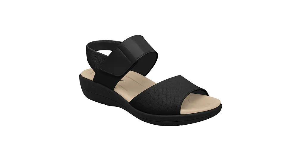 Sandália PICCADILLY Medical rasa velcro  4