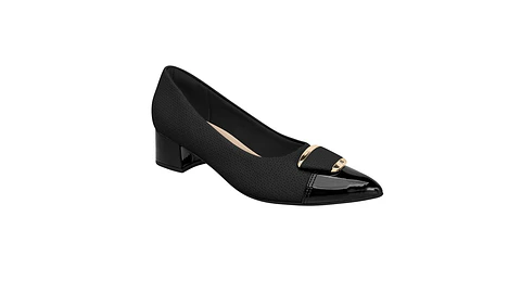 Sapato fashion salto baixo conforto