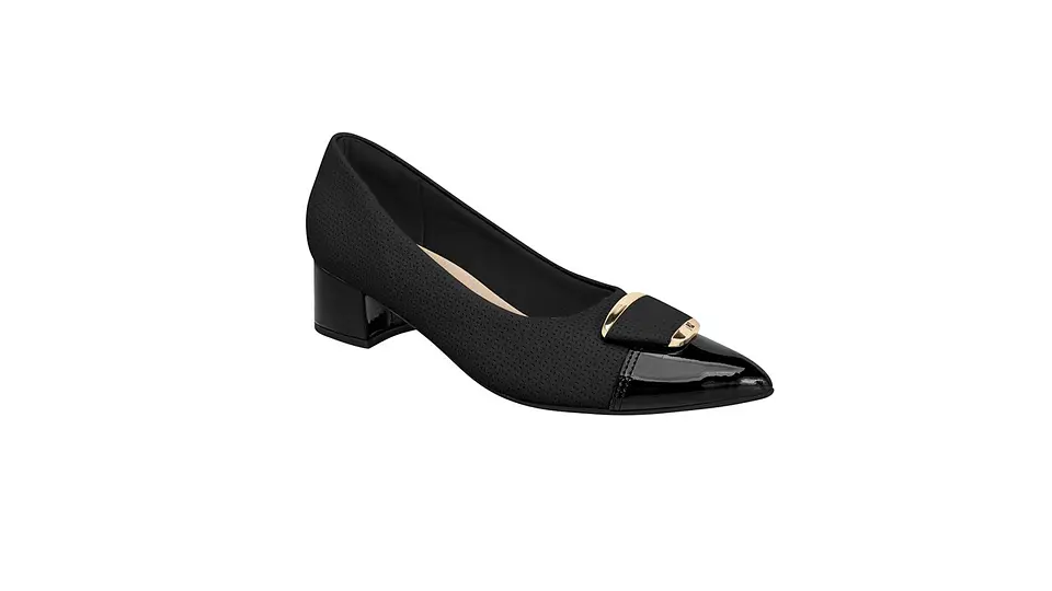 Sapato fashion salto baixo conforto 1