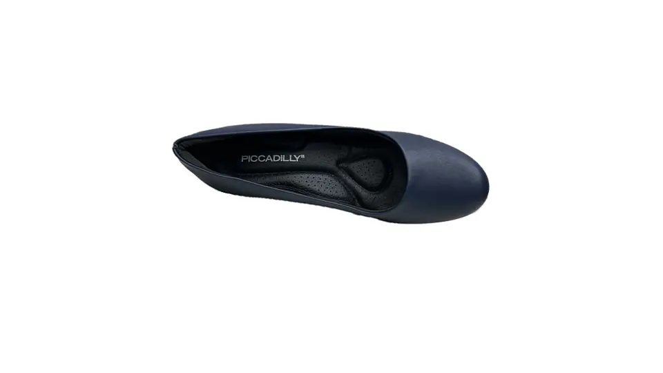 Sapato PROF liso salto alto com plataforma conforto AZUL 3