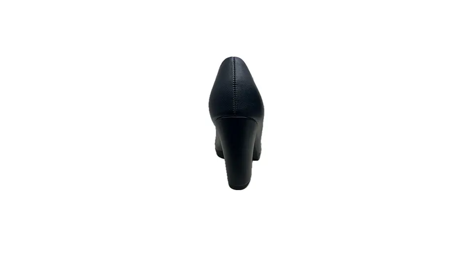 Sapato PROF liso salto alto com plataforma conforto AZUL 4