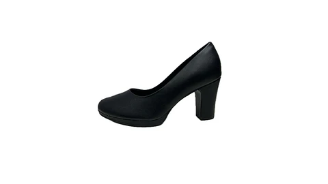 Sapato PROF liso salto alto com plataforma conforto PRETO