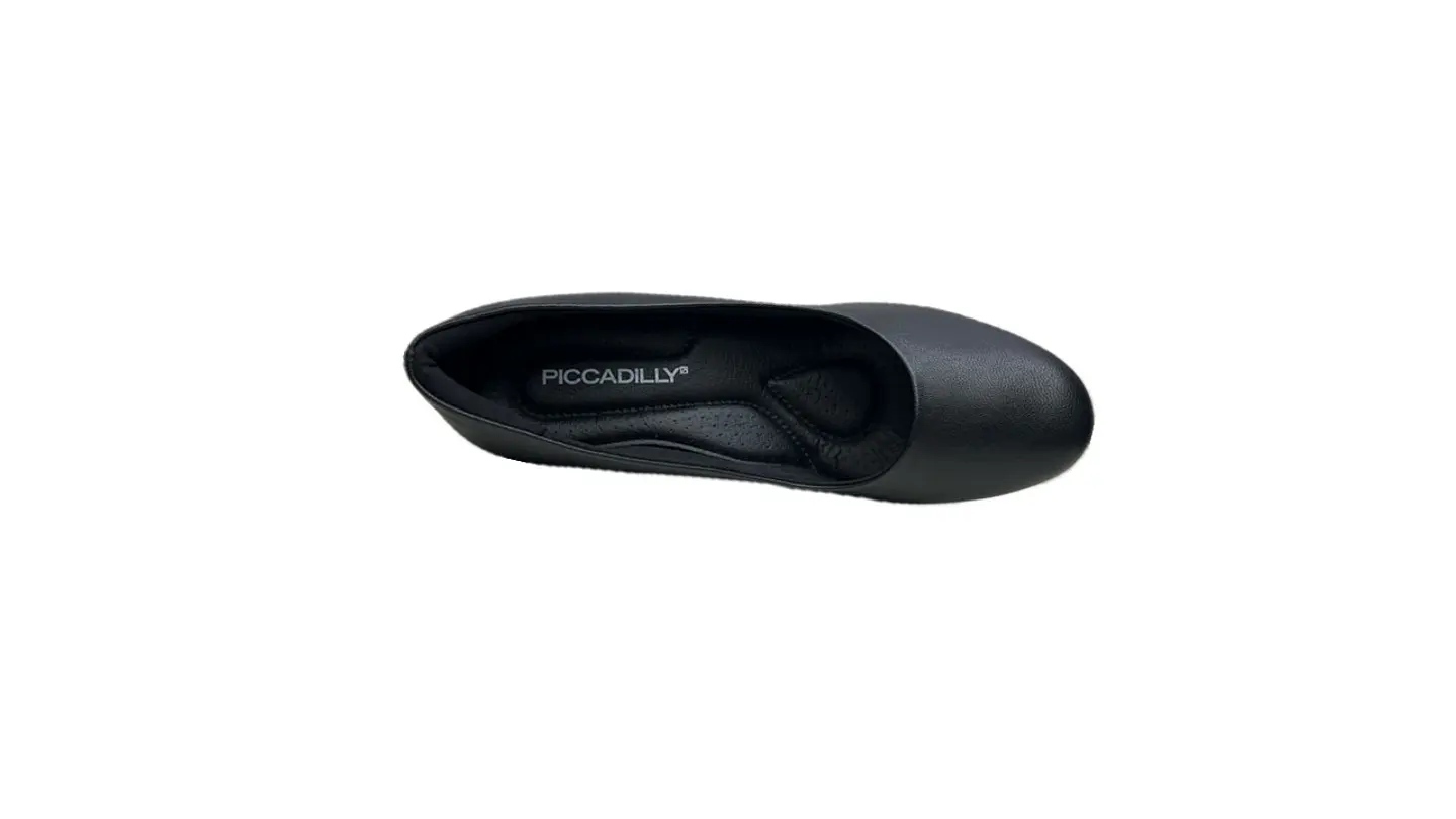 Sapato PROF liso salto alto com plataforma conforto PRETO 2