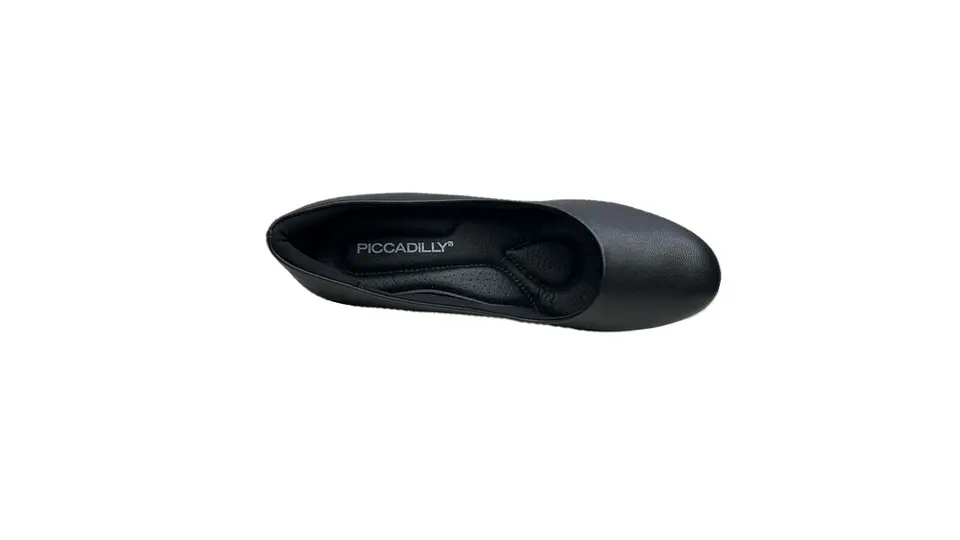 Sapato PROF liso salto alto com plataforma conforto PRETO 2