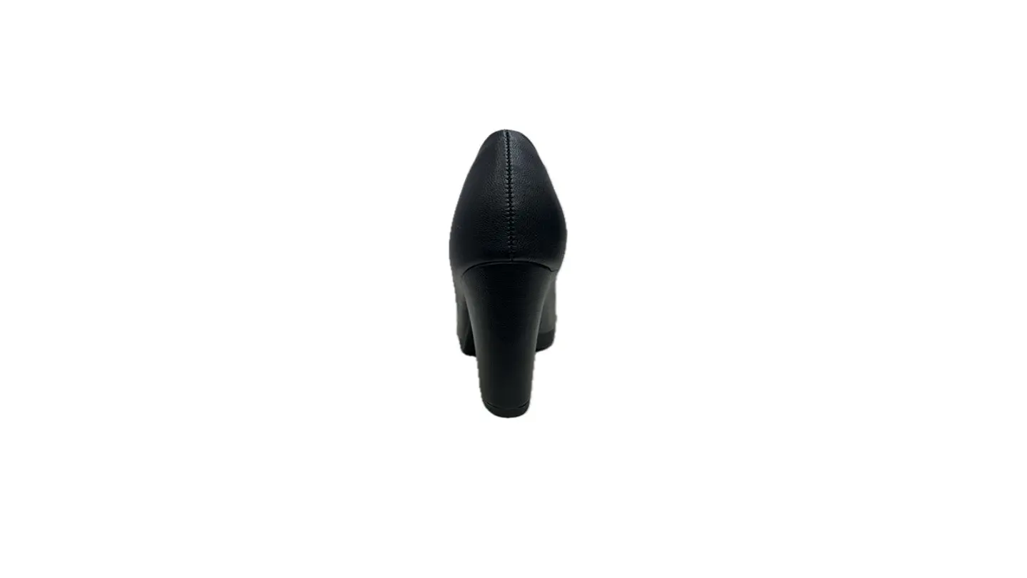 Sapato PROF liso salto alto com plataforma conforto PRETO 3