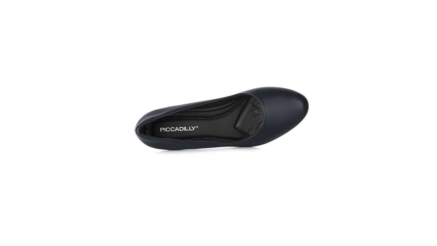Sapato PROF liso salto baixo conforto AZUL 3
