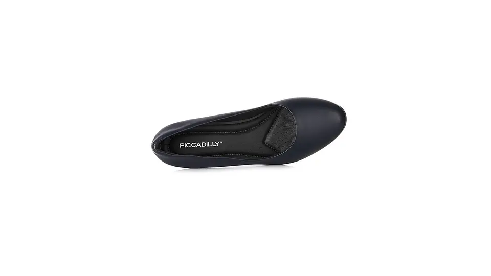 Sapato PROF liso salto baixo conforto AZUL 3