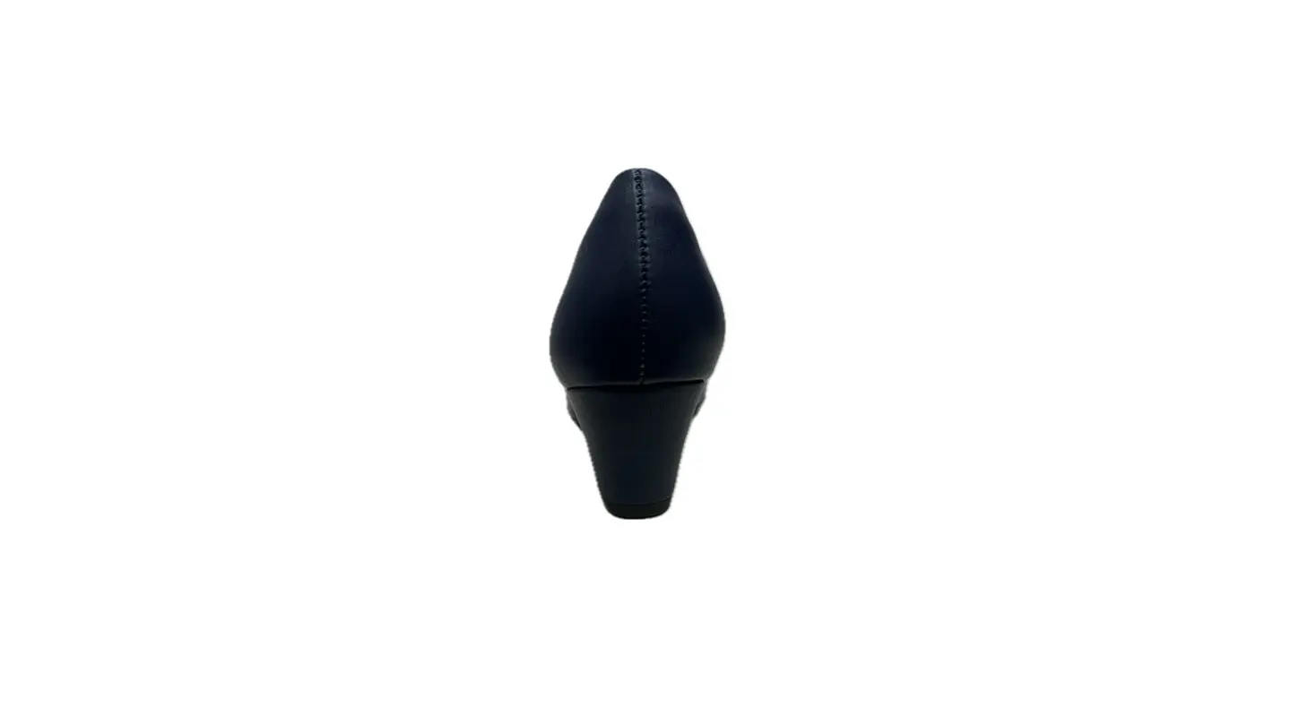 Sapato PROF liso salto médio conforto AZUL 3