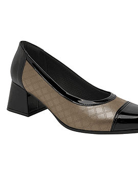 Sapato salto baixo conforto Fashion