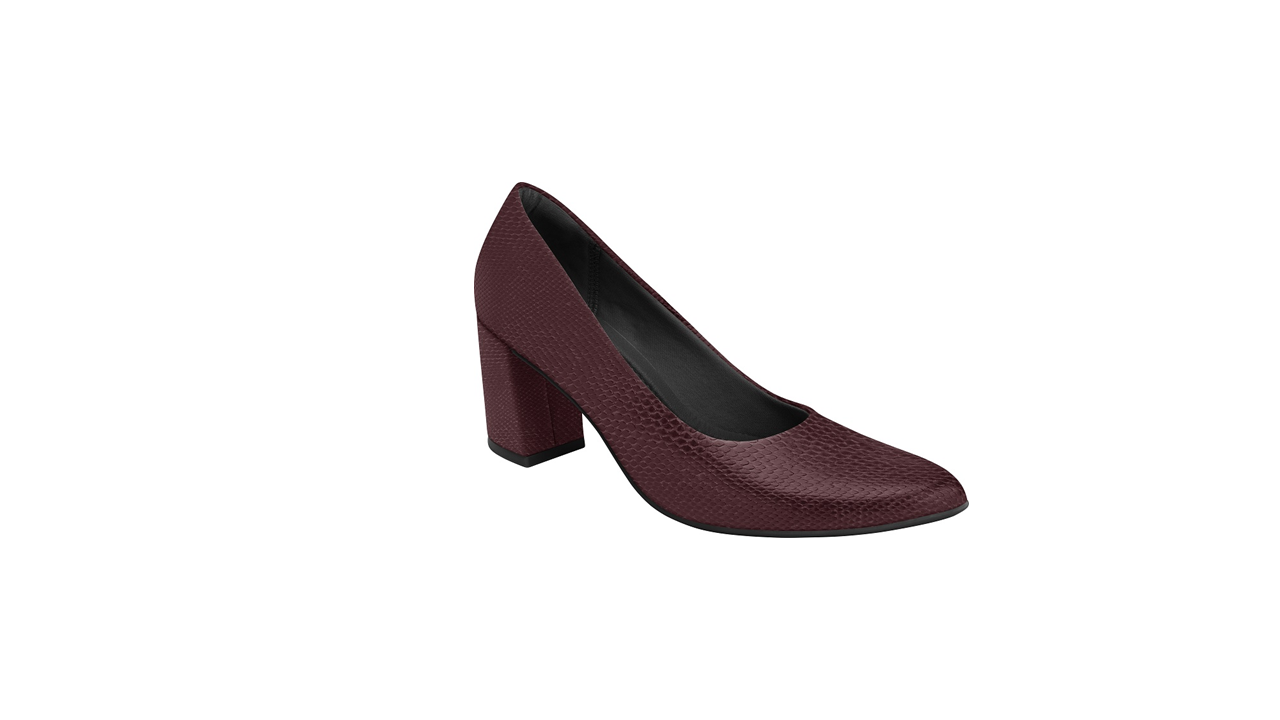 Sapato bicudo salto média conforto