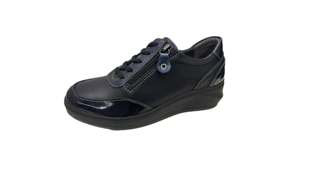 Sapato atacadores e zip conforto