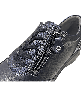 Sapato atacadores e zip conforto