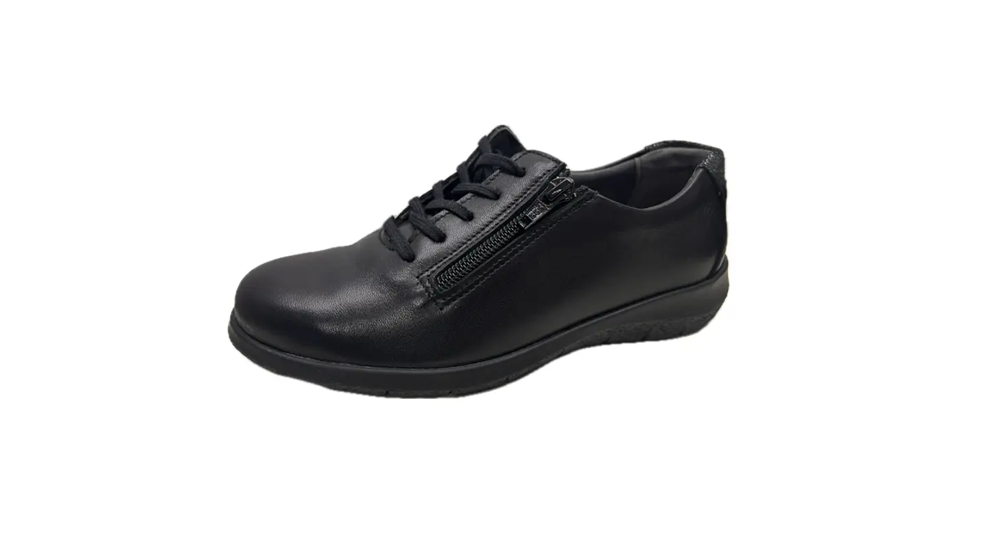 Sapato SUAVE raso atacadores e zip 2